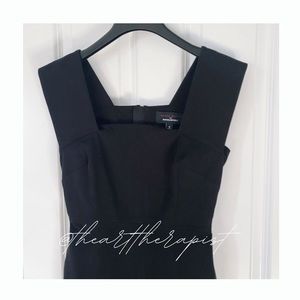 Banana Republic Roland Mouret hourglass fitted dress, Womens 4, LBD, black